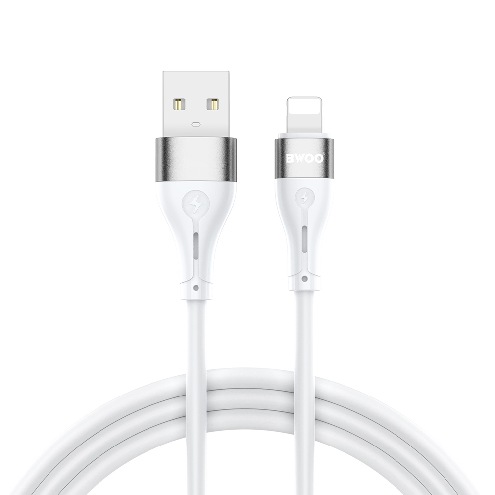 BWOO Cable USB – Lightning 1m 3A Minimalist Silicone White X280L