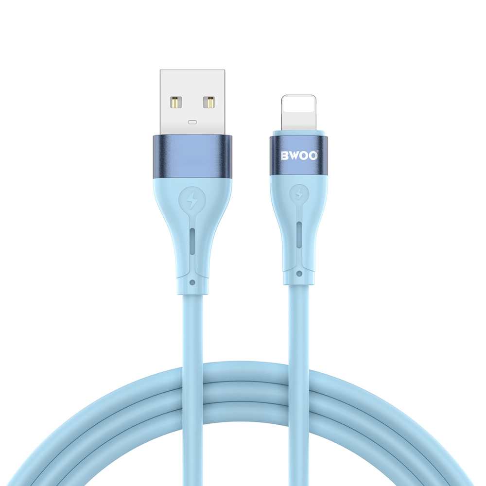 BWOO kabel USB - Lightning 1m 3A Minimalist Silicone niebieski X280L