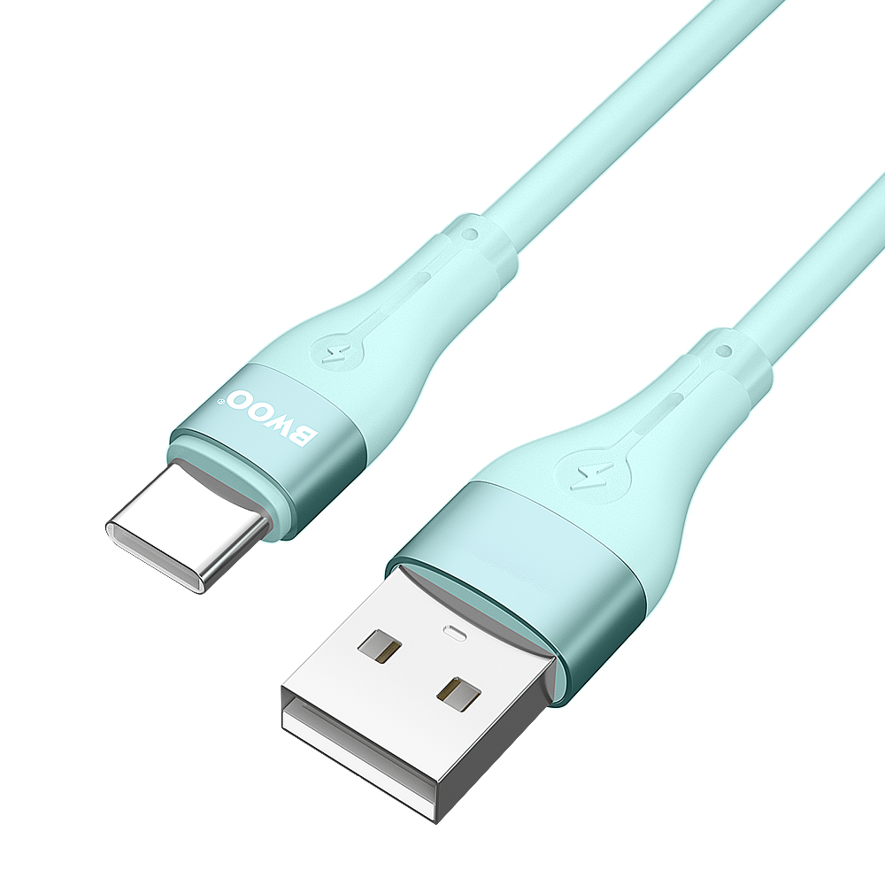 BWOO Cable USB – USB-C 1m 3A Minimalist Silicone Green X280C
