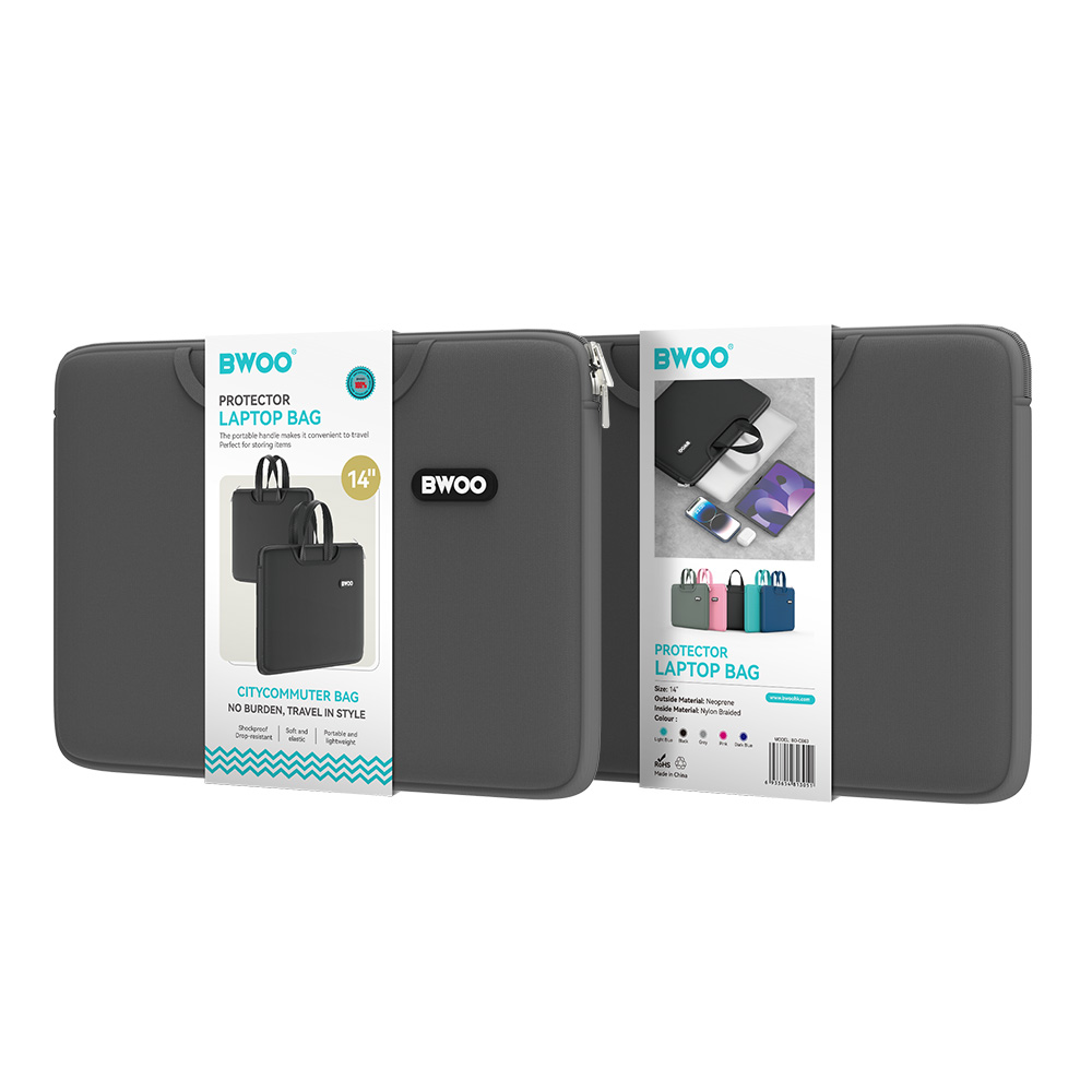 BWOO laptopväska i neopren 14″ grå