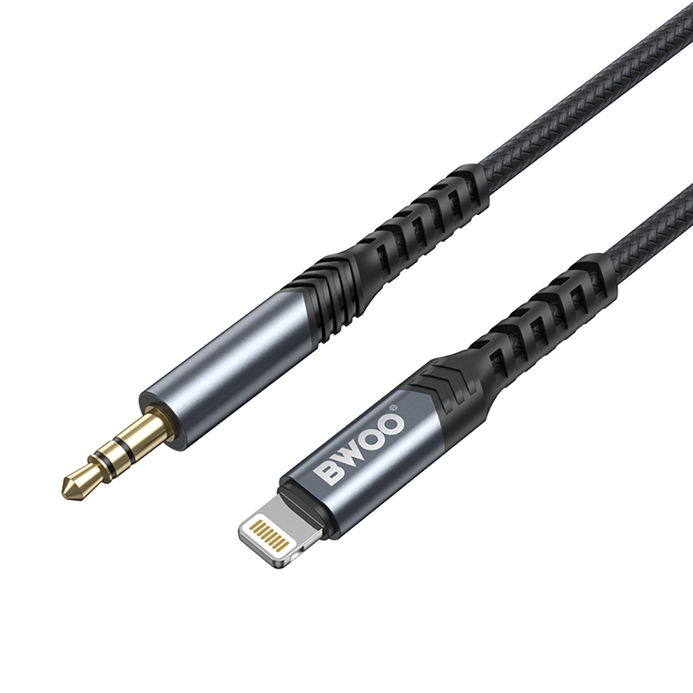 BWOO Cable AUX 3.5mm – Lightning BO-AUX068 black