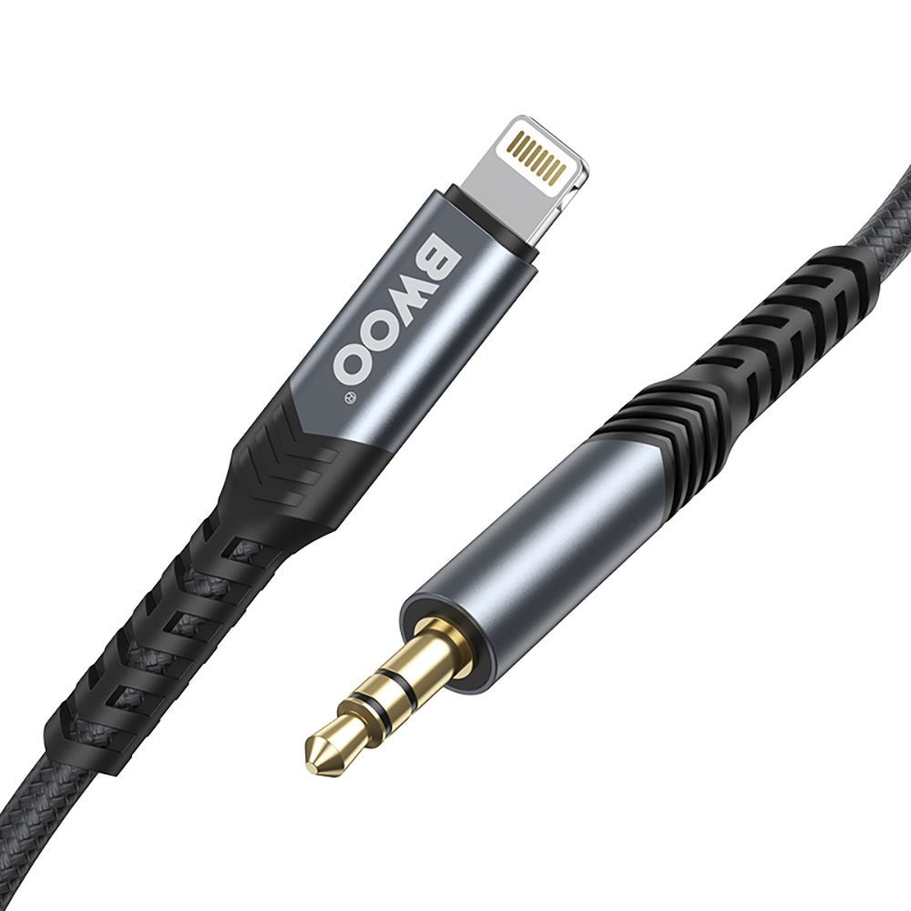 BWOO Cable AUX 3.5mm – Lightning BO-AUX068 black
