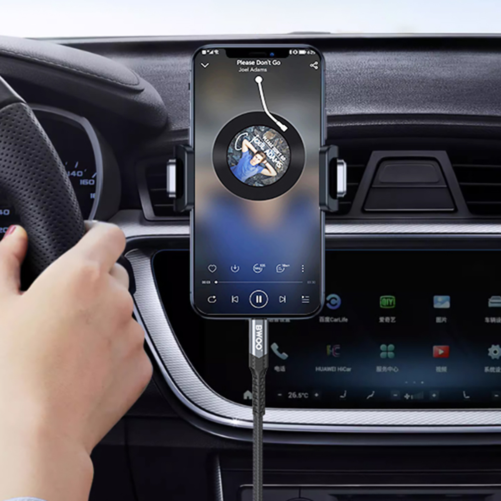 BWOO Cable AUX 3.5mm – Lightning BO-AUX068 black