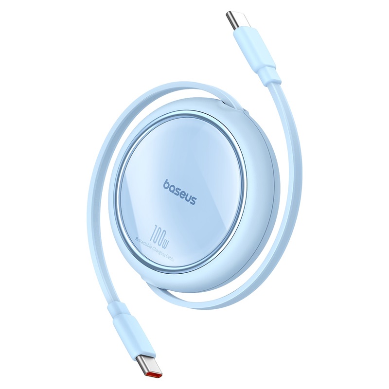 Baseus kabel Free2Draw Mini Retractable Charging Cable Type-C to Type-C 100W 1m niebieski – szczegóły produktu 2