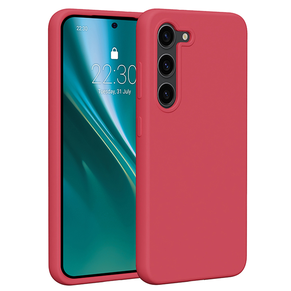 Etteri Silikonfodral för Samsung Galaxy S23, hallonfärg