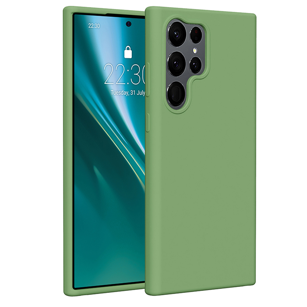 Etteri Silikonfodral för Samsung Galaxy S23 Ultra, ljusgrönt