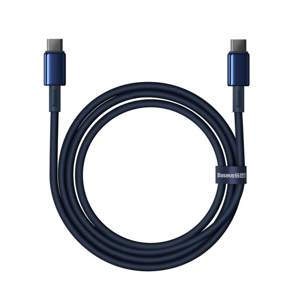 Baseus Tungsten Gold Fast Charging Data Cable Type-C to Type-C 100W 1m Deepsea Blue