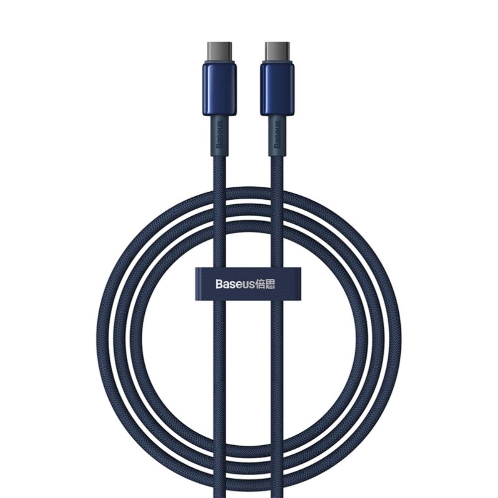Baseus Tungsten Gold Fast Charging Data Cable Type-C to Type-C 100W 1m Deepsea Blue