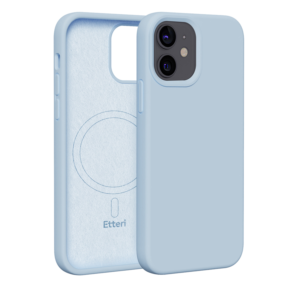 Etteri Silikon Mag-fodral för iPhone 12 / 12 Pro 6,1″ ljusblå