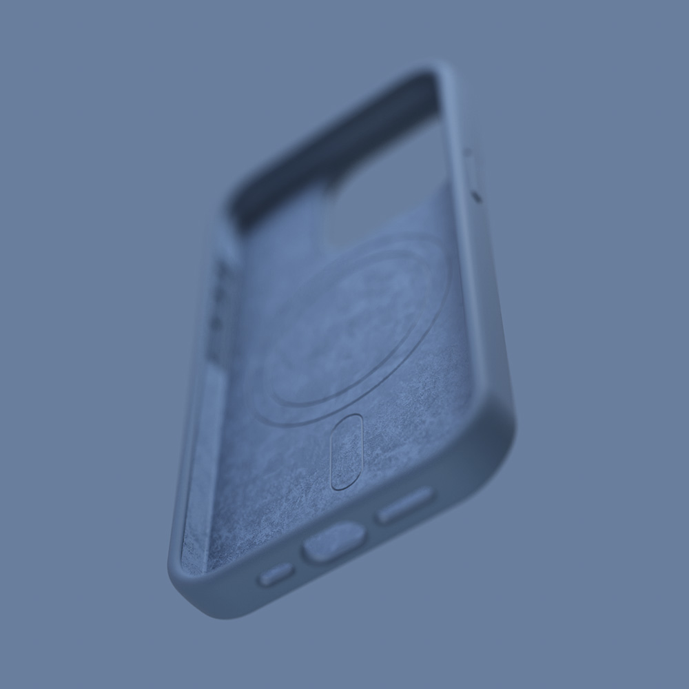 Etteri Silikon Mag-fodral för iPhone 15 Pro Max 6,7″ mörkblå