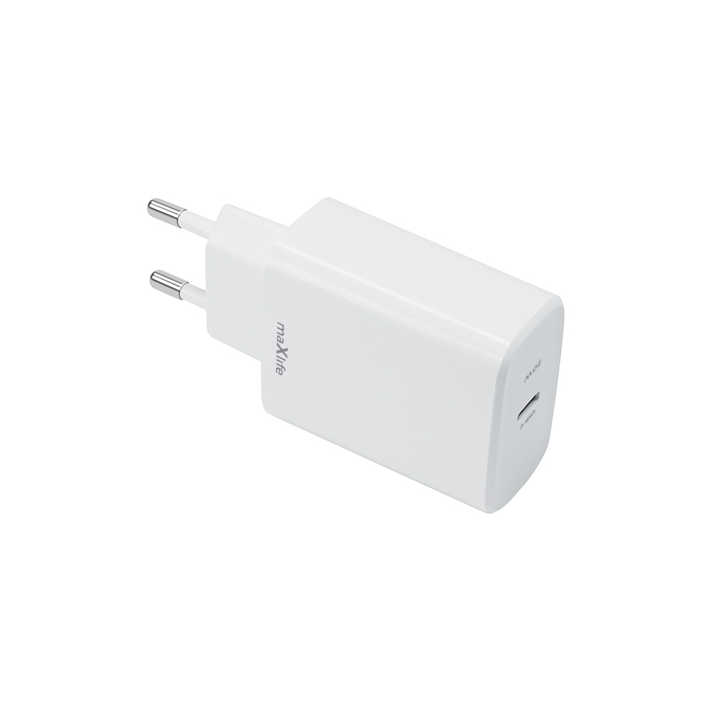 Maxlife MXTC-10-20C PD QC-laddare 1x USB-C 20W vit