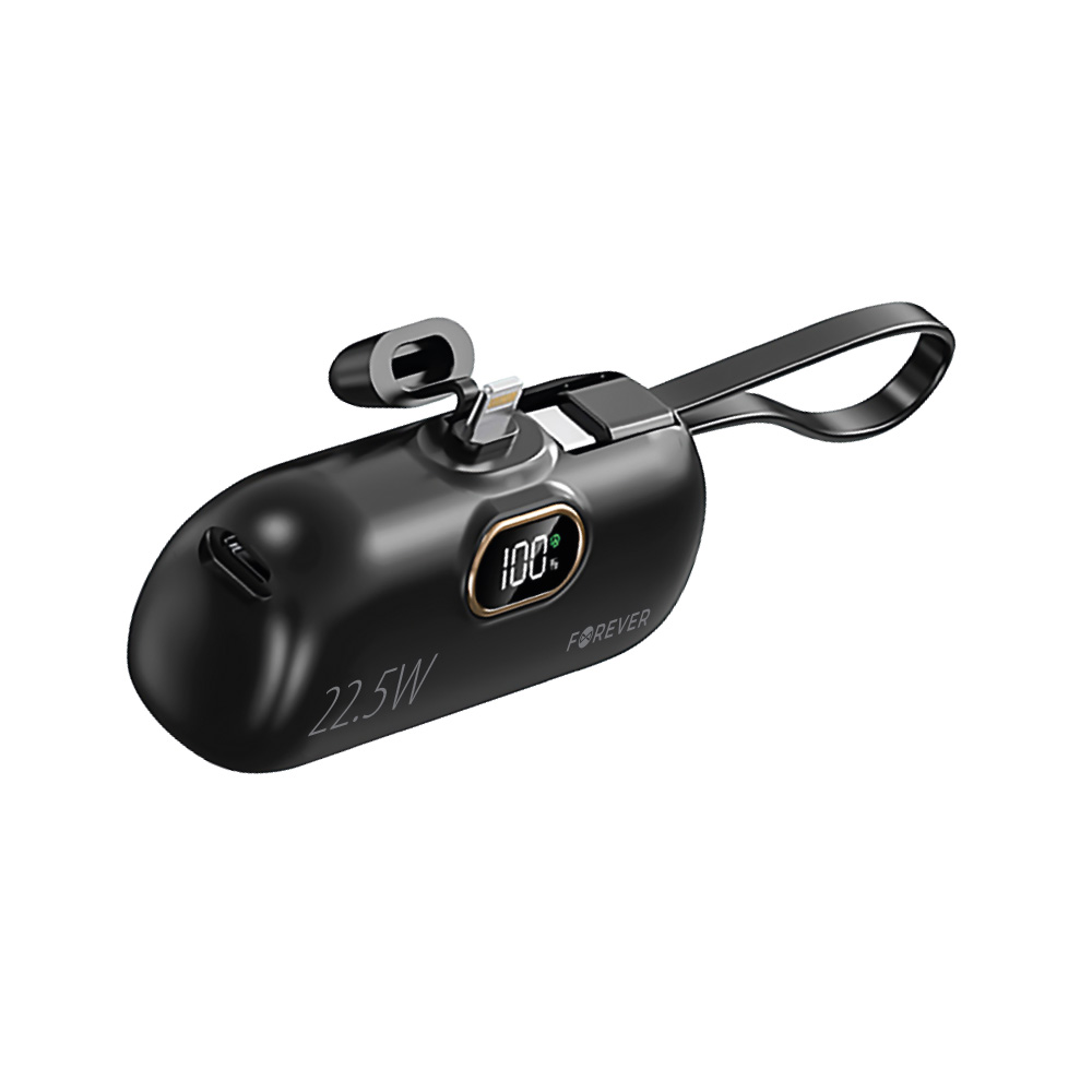 Forever mini power bank MTB-100 22.5W 5000 mAh Lightning svart