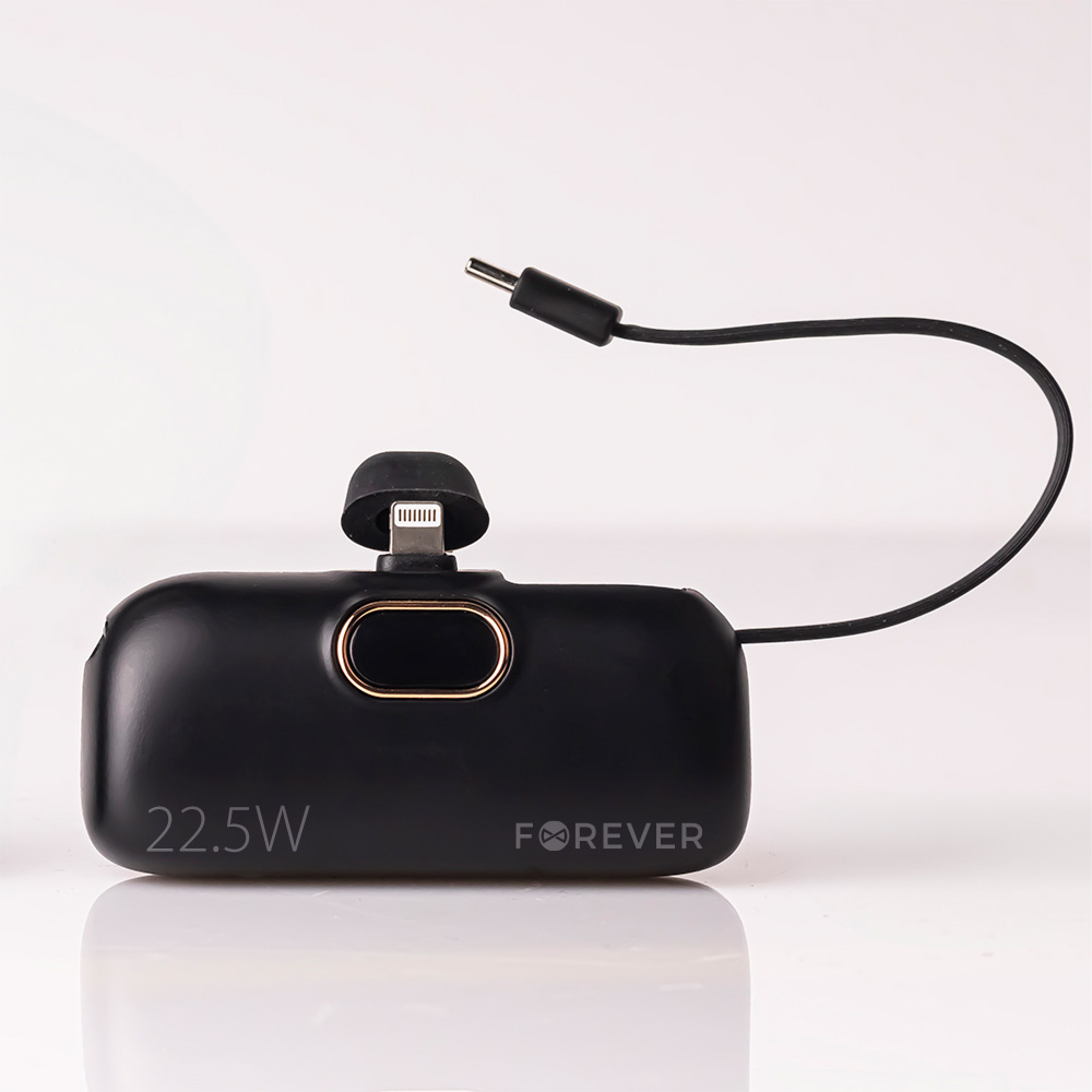 Forever mini power bank MTB-100 22.5W 5000 mAh Lightning svart