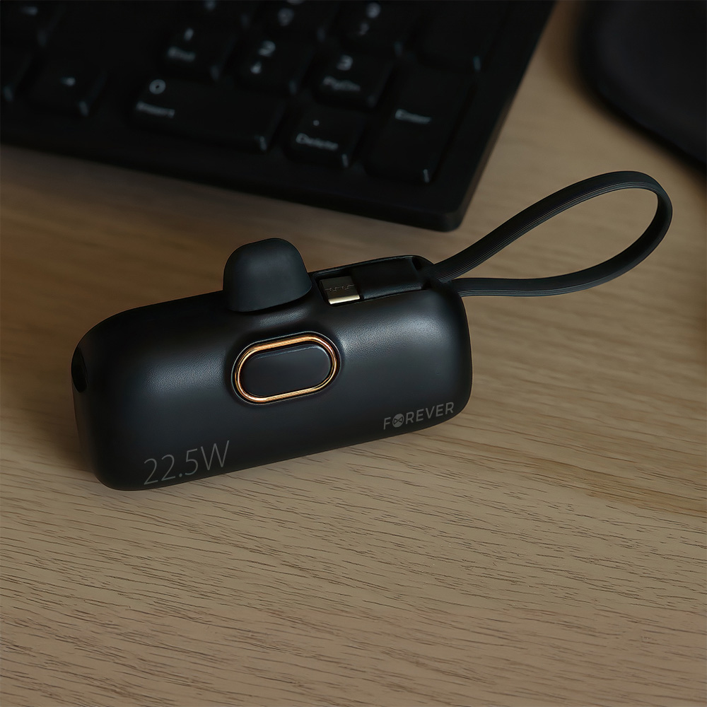 Forever mini power bank MTB-100 22.5W 5000 mAh Lightning svart