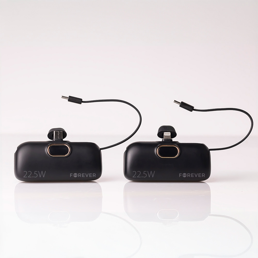 Forever mini power bank MTB-100 22.5W 5000 mAh Lightning svart