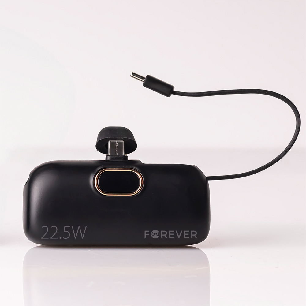 Forever mini power bank MTB-100 22.5W 5000 mAh USB C black