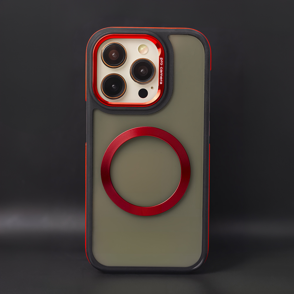 Metallring (2 st) röd