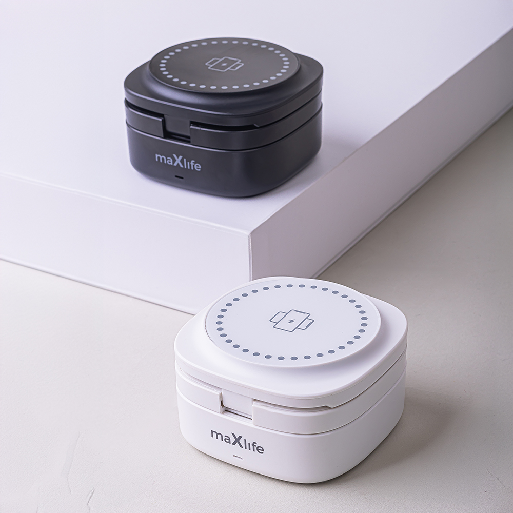 Maxlife MXWC-06 magnetisk trådlös laddare 15W svart 3-i-1