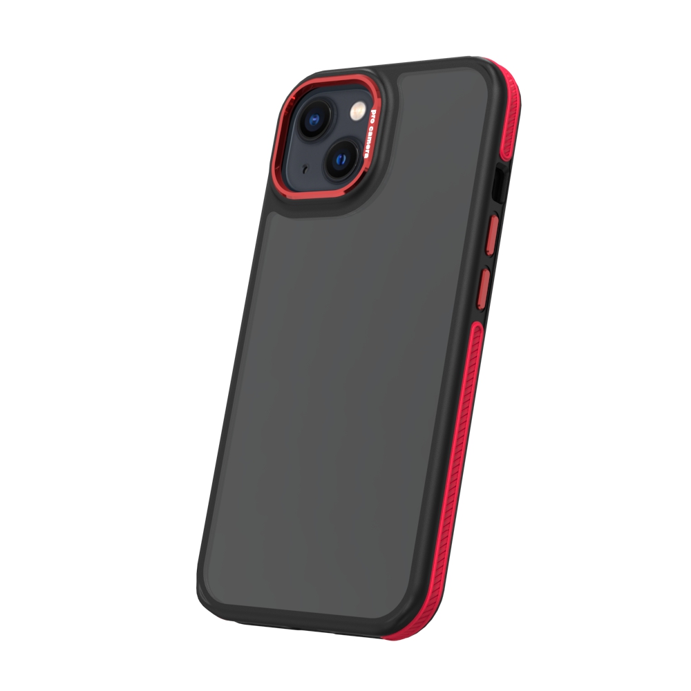 Kristallsvart fodral för iPhone 13 / 14 6,1″ röd