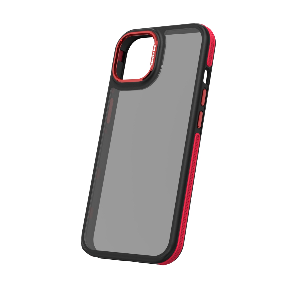 Kristallsvart fodral för iPhone 13 / 14 6,1″ röd