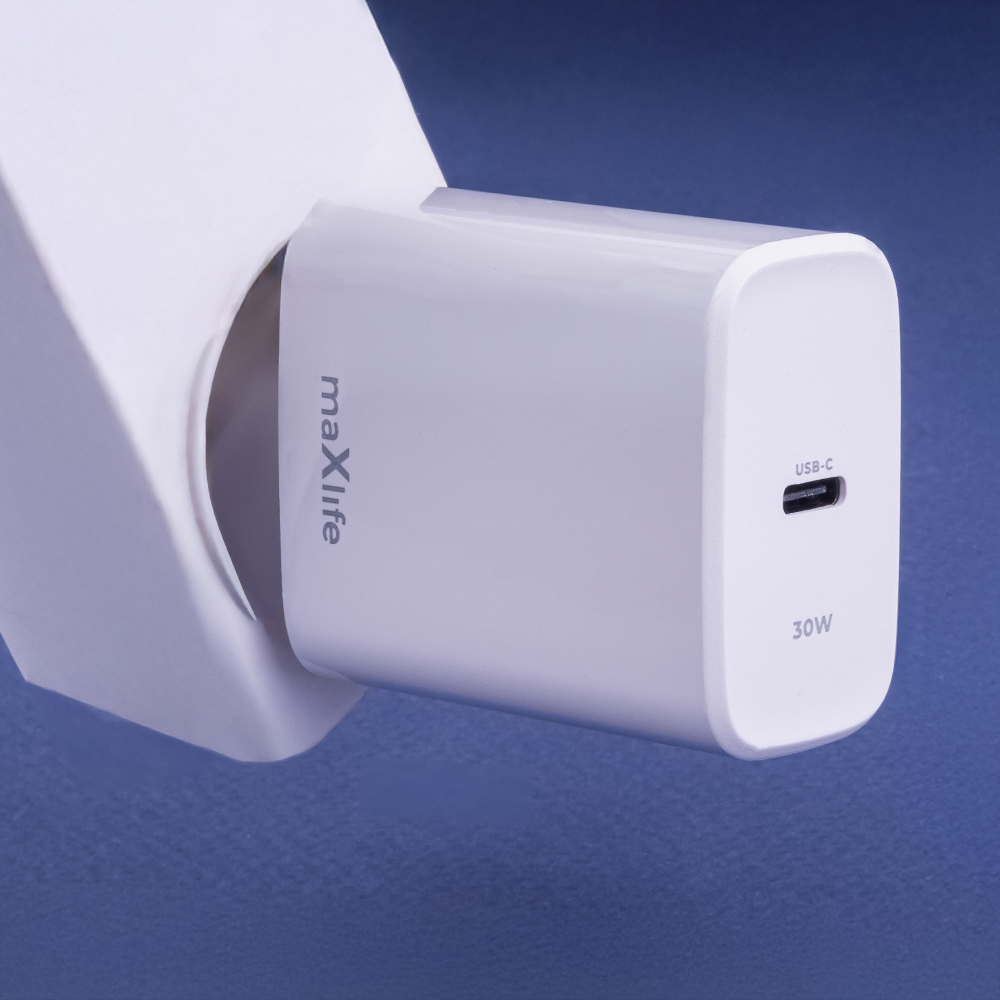 Maxlife MXTC-10-30C PD QC charger 1x USB-C 30W white