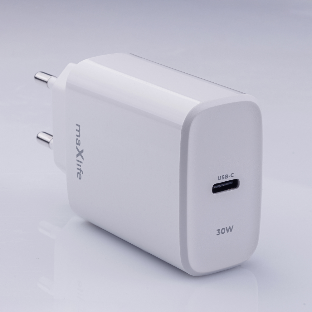 Maxlife MXTC-10-30C PD QC charger 1x USB-C 30W white