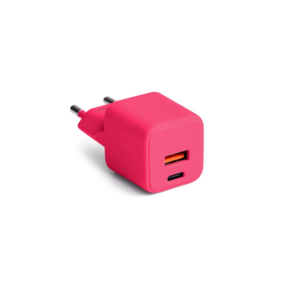 COLORUM väggladdare USB-A + USB-C PD 30W CLS30-AC-02 xMagenta