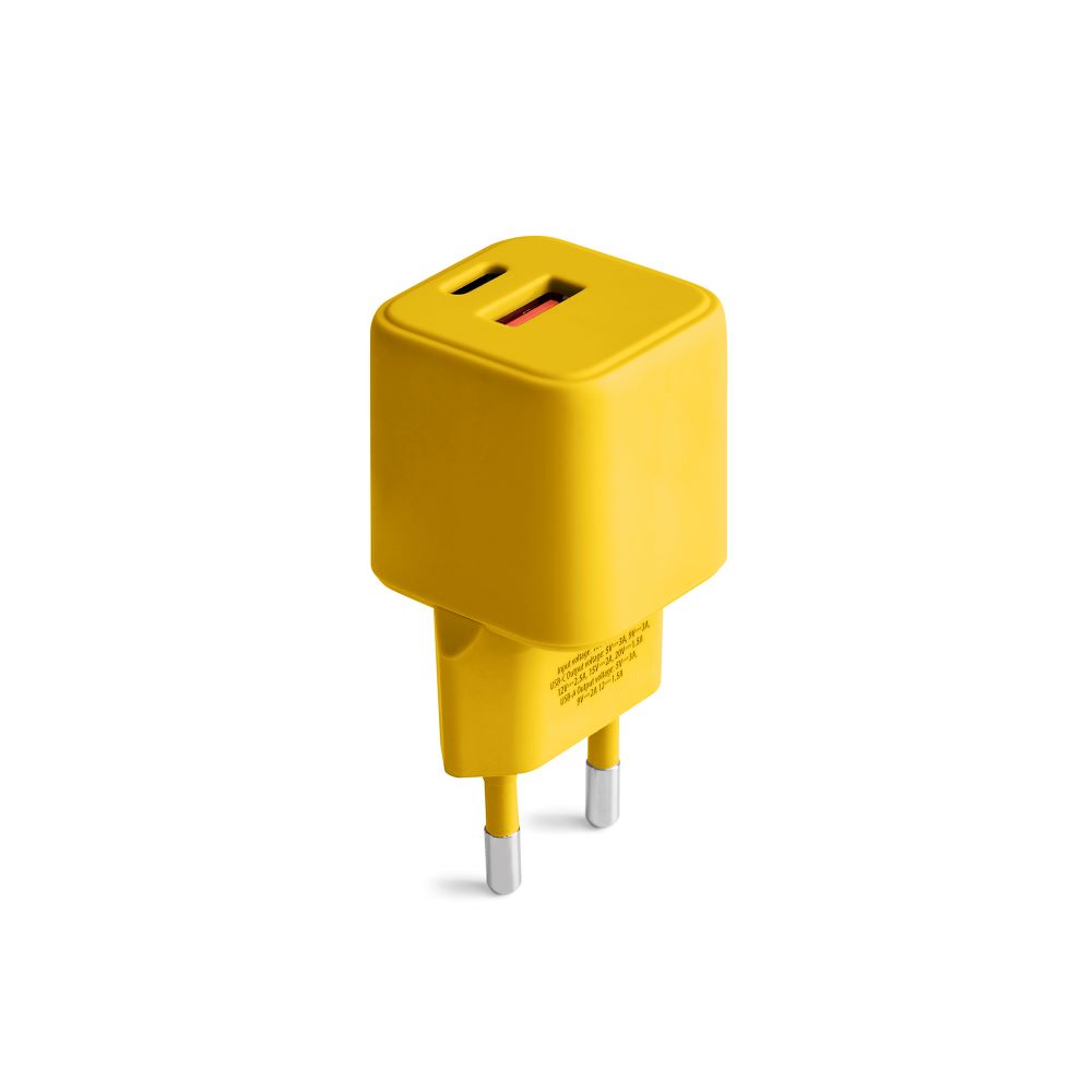 COLORUM wall charger USB-A + USB-C PD 30W CLS30-AC-05 xYellow