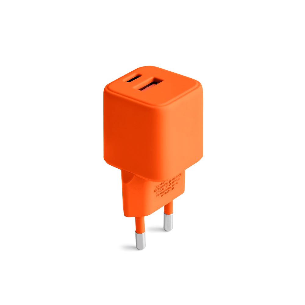 COLORUM väggladdare USB-A + USB-C PD 30W CLS30-AC-10 xOrange