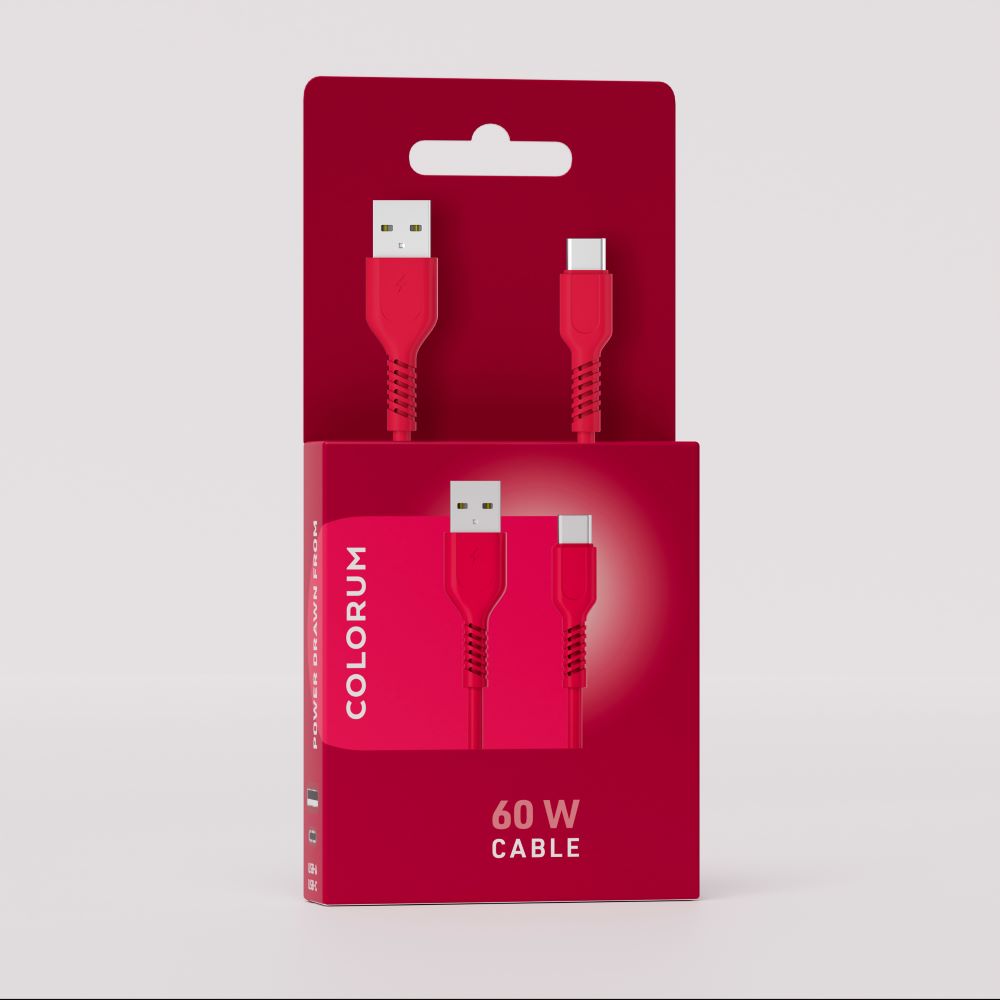 COLORUM sladd USB-A – USB-C 1,8 m 3A CK60-AC-02 xMagenta