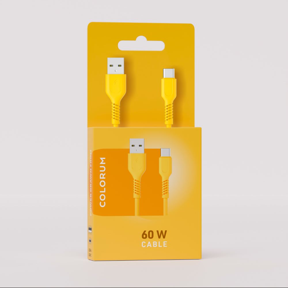 COLORUM USB-A – USB-C-kabel 1,8 m 3A CK60-AC-05 xGul