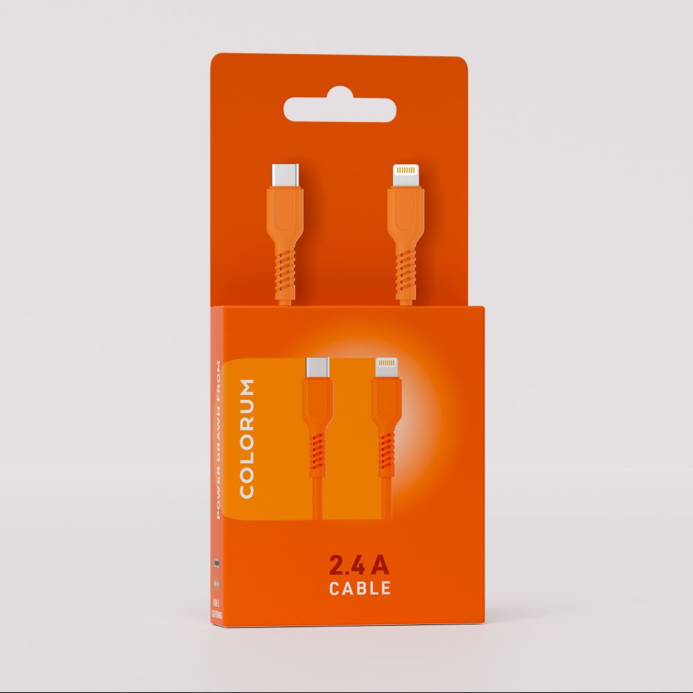 COLORUM sladd USB-C till Lightning 1,8 m 2,4A CK12-CL-10 xOrange