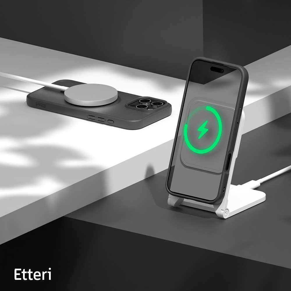 Etteri Matt Mag-fodral för iPhone 16 Pro Max 6,9 tum svart