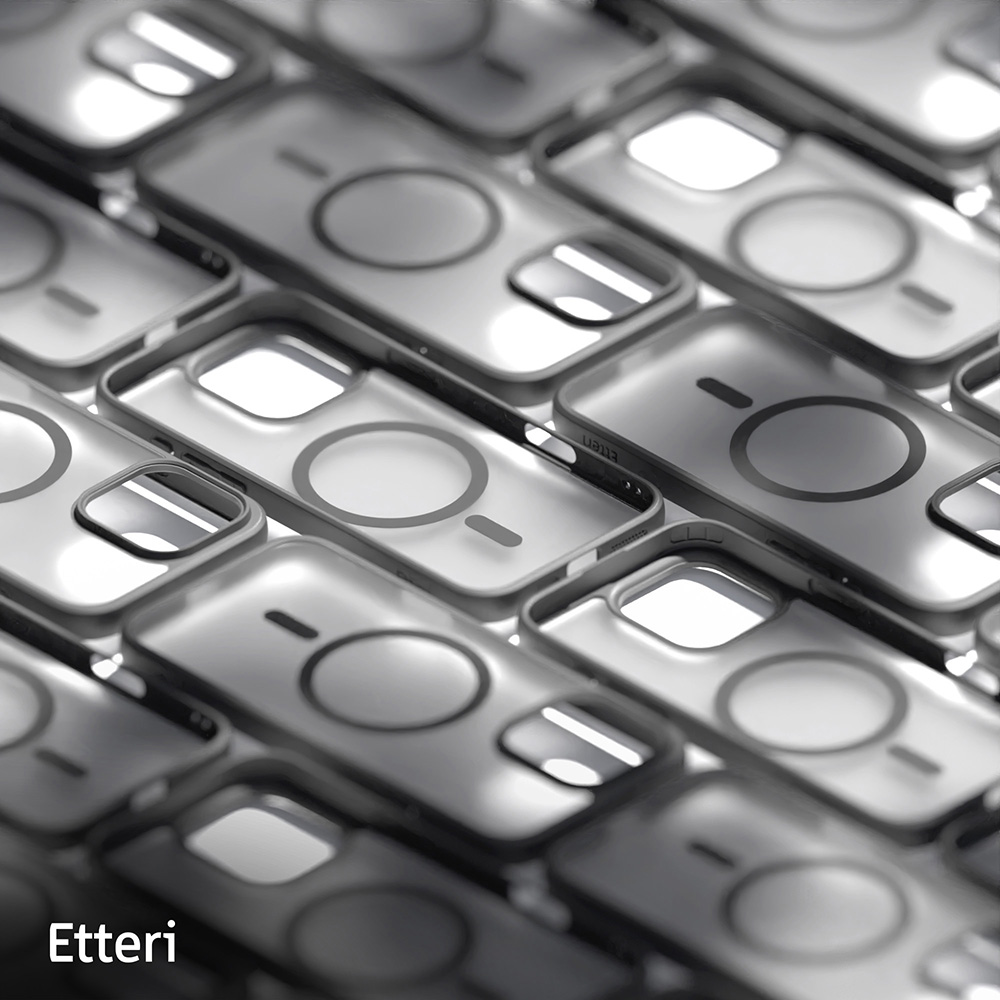 Etteri Matt Mag-fodral för iPhone 16 Pro Max 6,9 tum svart