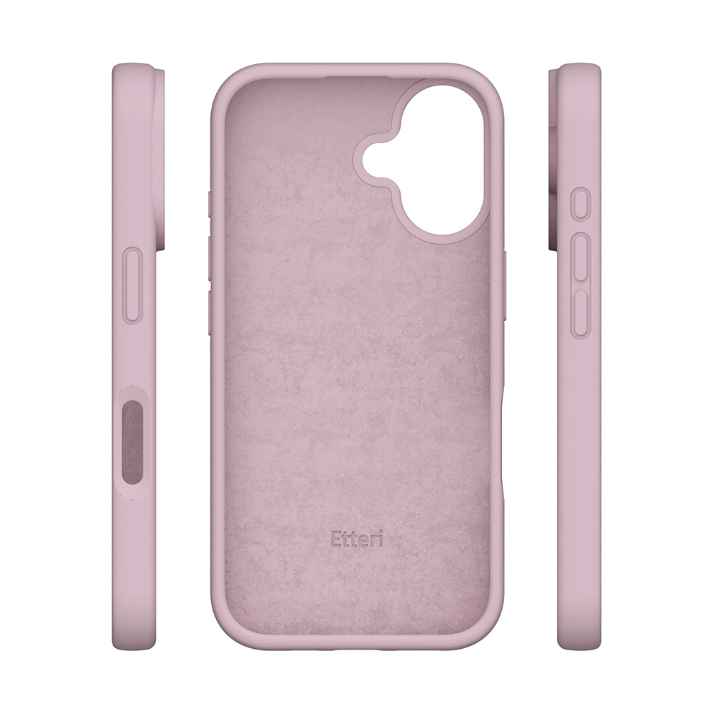 Etteri Silikonfodral till iPhone 16 Plus 6,7″ ljusrosa