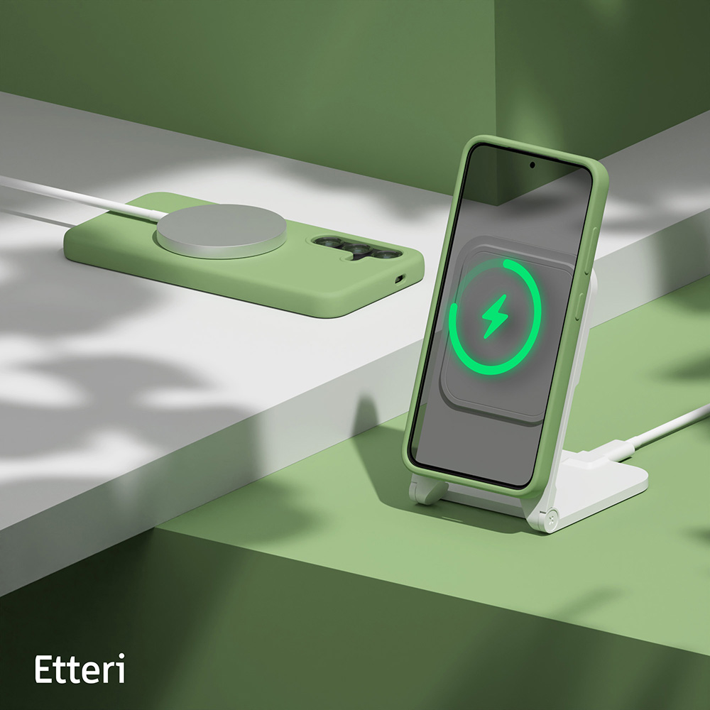 Etteri Silikonfodral för Samsung Galaxy S24 Plus i ljusgrön