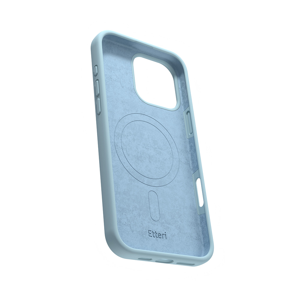 Etteri Silicone Mag case for iPhone 16 Pro 6,3″ light blue