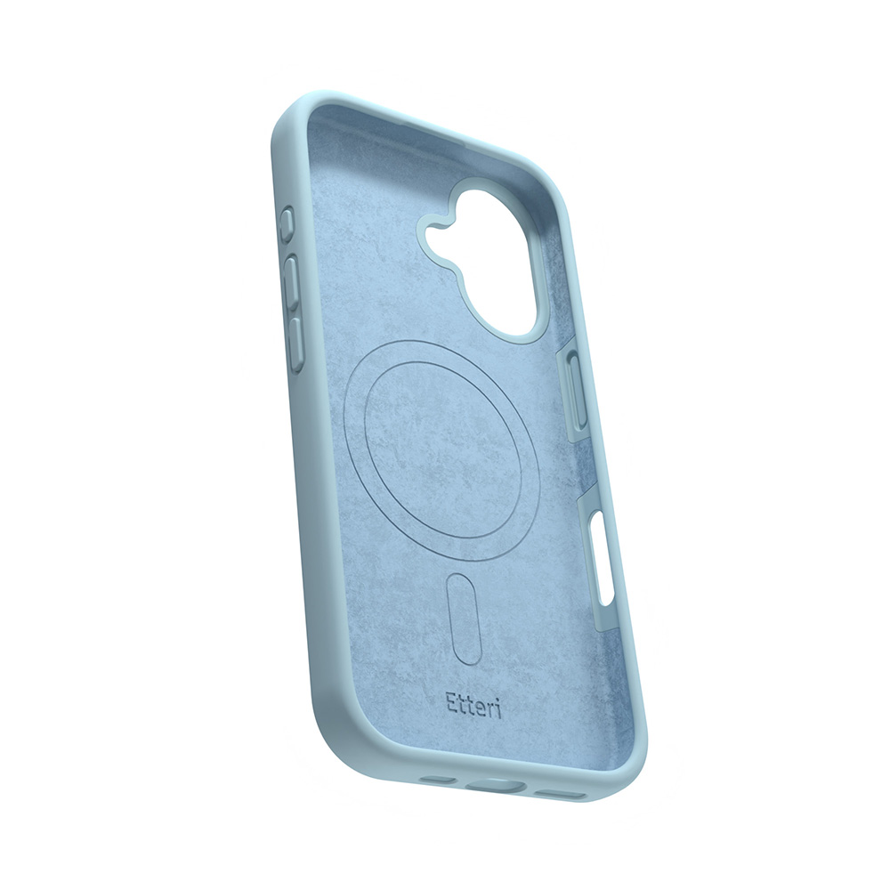 Etteri Silicone Mag case for iPhone 16 6,1″ light blue