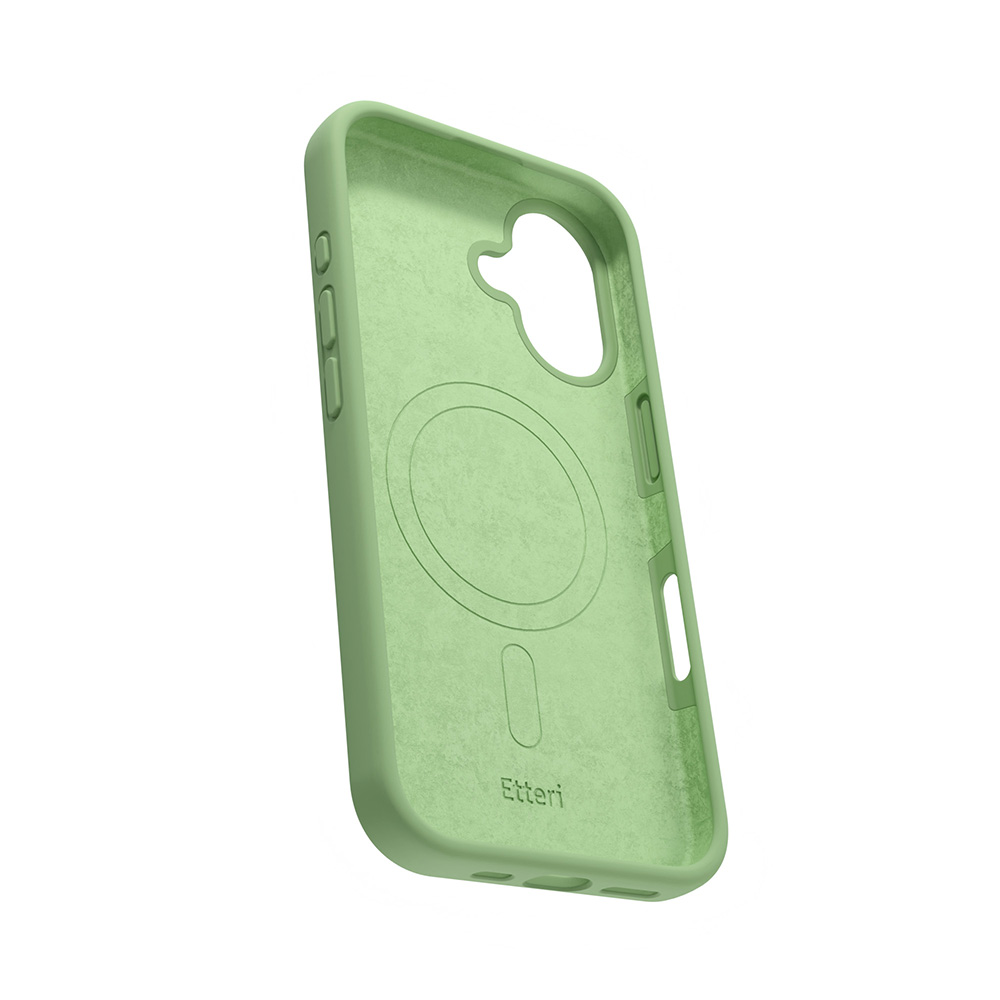 Etteri Silicone Mag-fodral för iPhone 16 6,1″ ljusgrönt