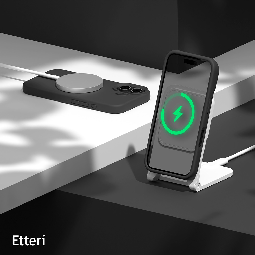 Etteri Silicone Mag-fodral för iPhone 16 Plus 6,7″ svart