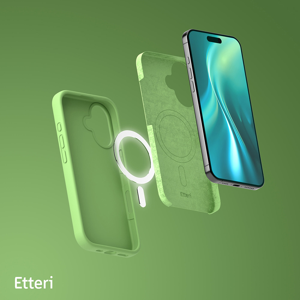Etteri Silicone Mag-fodral för iPhone 16 Plus 6,7″ ljusgrönt