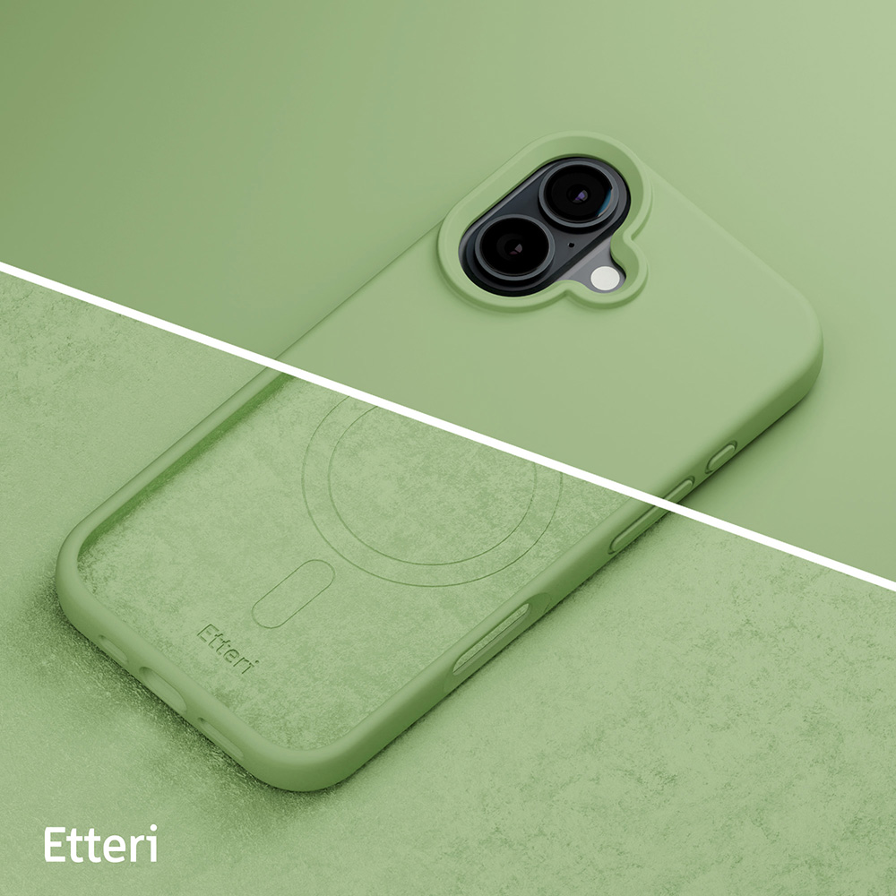 Etteri Silicone Mag-fodral för iPhone 16 Plus 6,7″ ljusgrönt