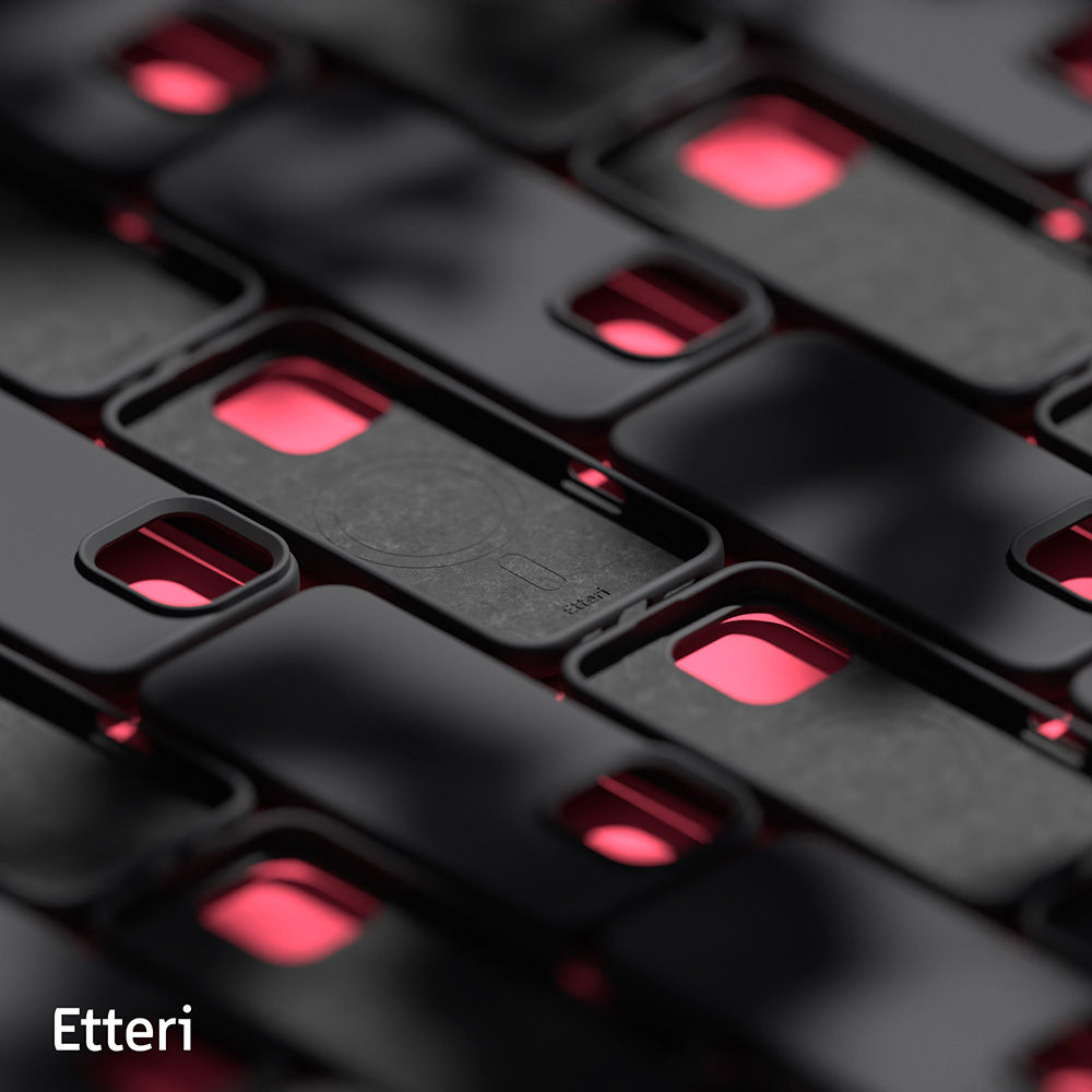 Etteri Silikonskal för iPhone 16 Pro Max 6,9″ svart