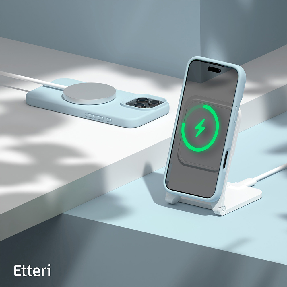 Etteri Silicone Mag-fodral för iPhone 16 Pro Max 6,9″ ljusblå