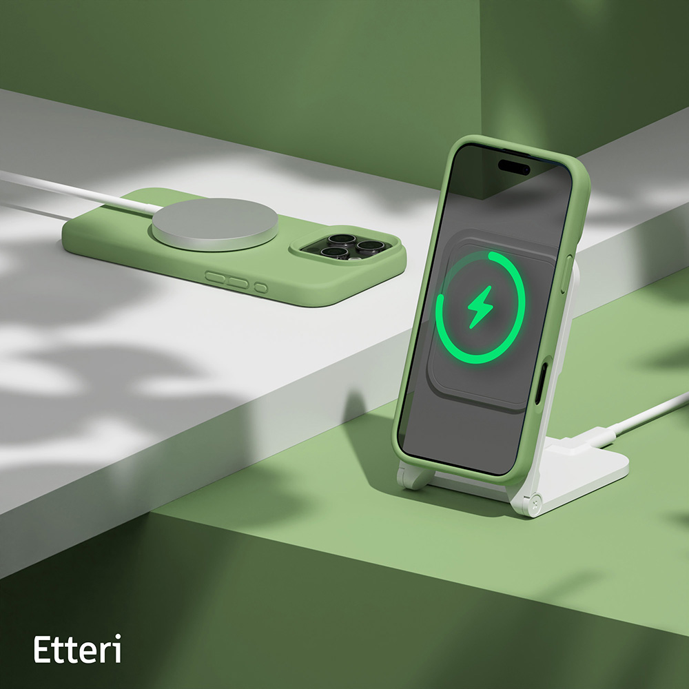 Etteri Silikonfodral till iPhone 16 Pro Max 6,9″ ljusgrönt