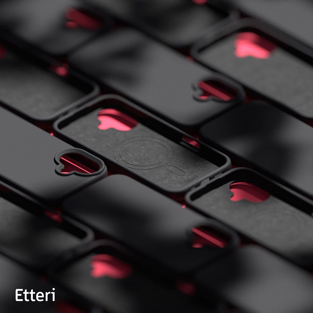 Etteri Silicone Mag case for iPhone 16 6,1″ black