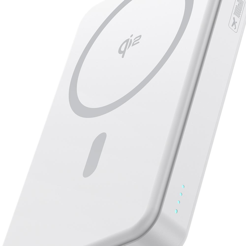 Baseus Airpow Qi2 Magnetisk Power Bank 10000mAh 22.5W med kabel månvit