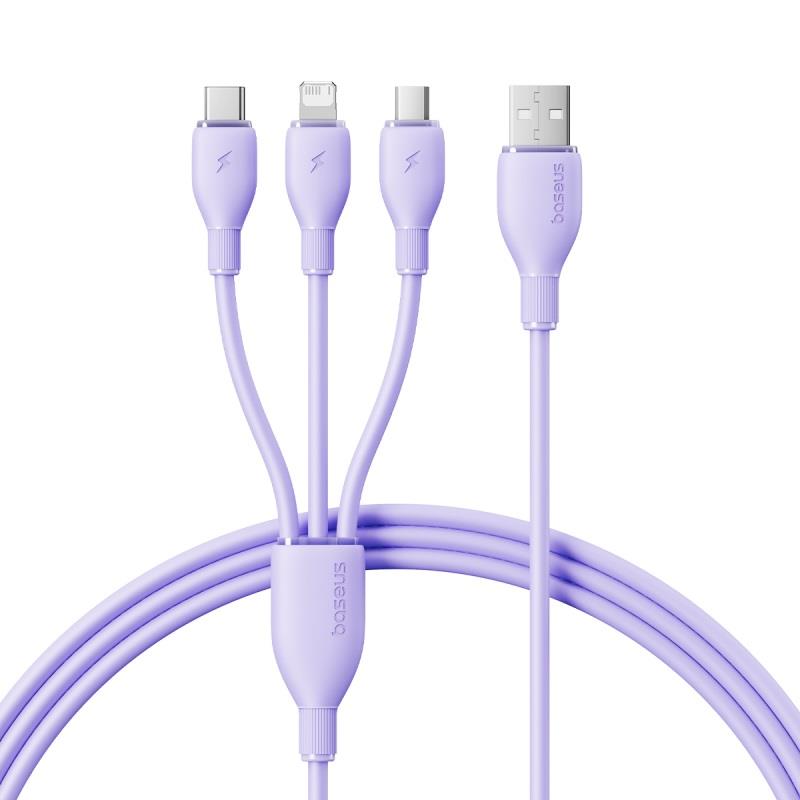 Baseus Kabel ultra szybkiego ładowania One for 3.5A 1.3m fioletowy