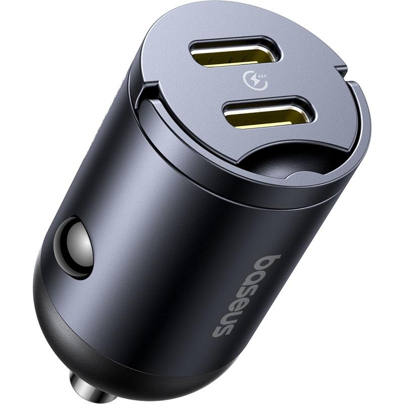 Baseus Mini Tiny Star 2C PD car charger 1x USB-C – USB-C port 30W black