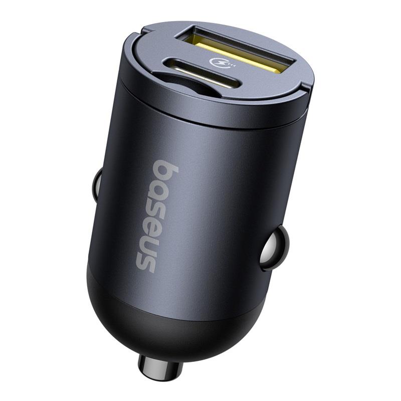 Baseus Mini Tiny Star PD car charger 1x USB-C – USB-A port 30W black